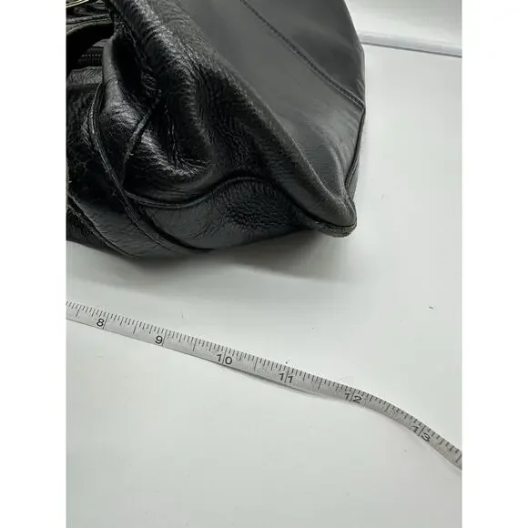 Cole Haan Pebbled Black‎ Leather Large Tote Top Handle Shoulder Bag Satchel Shoulder Bags